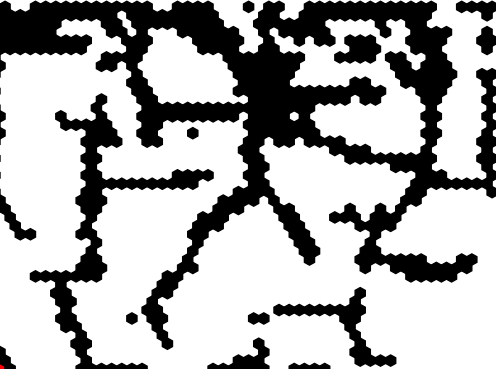 Dithered hexagons