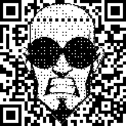 Halftone QR with background bleed