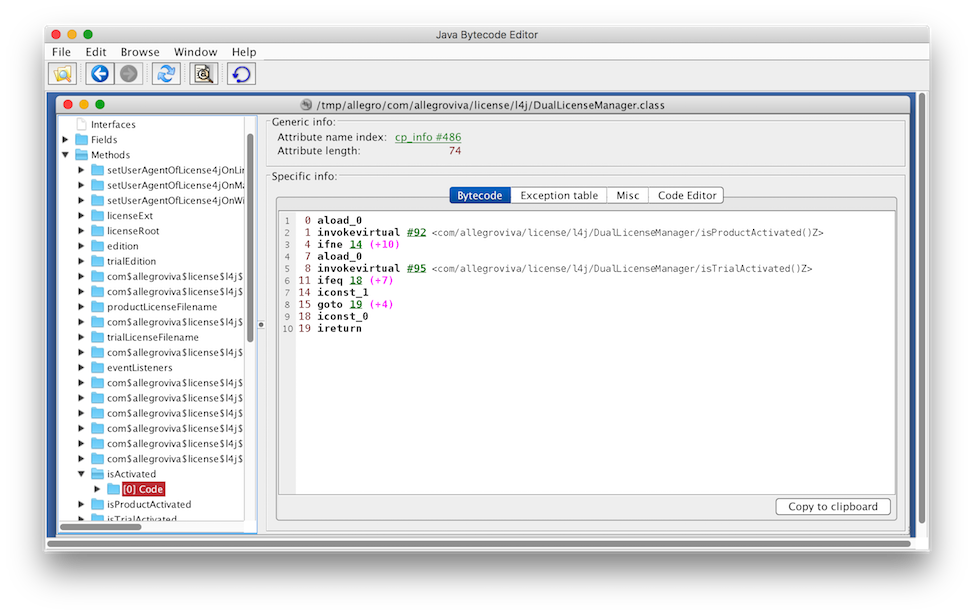 JBE Examining Bytecode