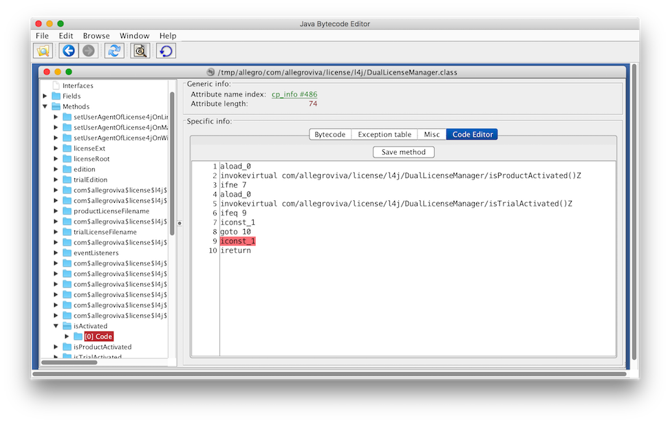 JBE Patching Bytecode